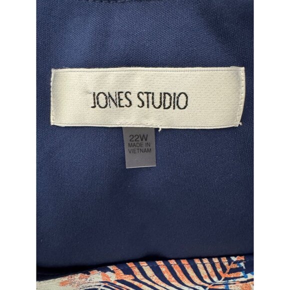 Jones Tropical Palm Print Chiffon Tiered Maxi Dress Size 22W 3X Plus Sz Summer - Picture 9 of 11